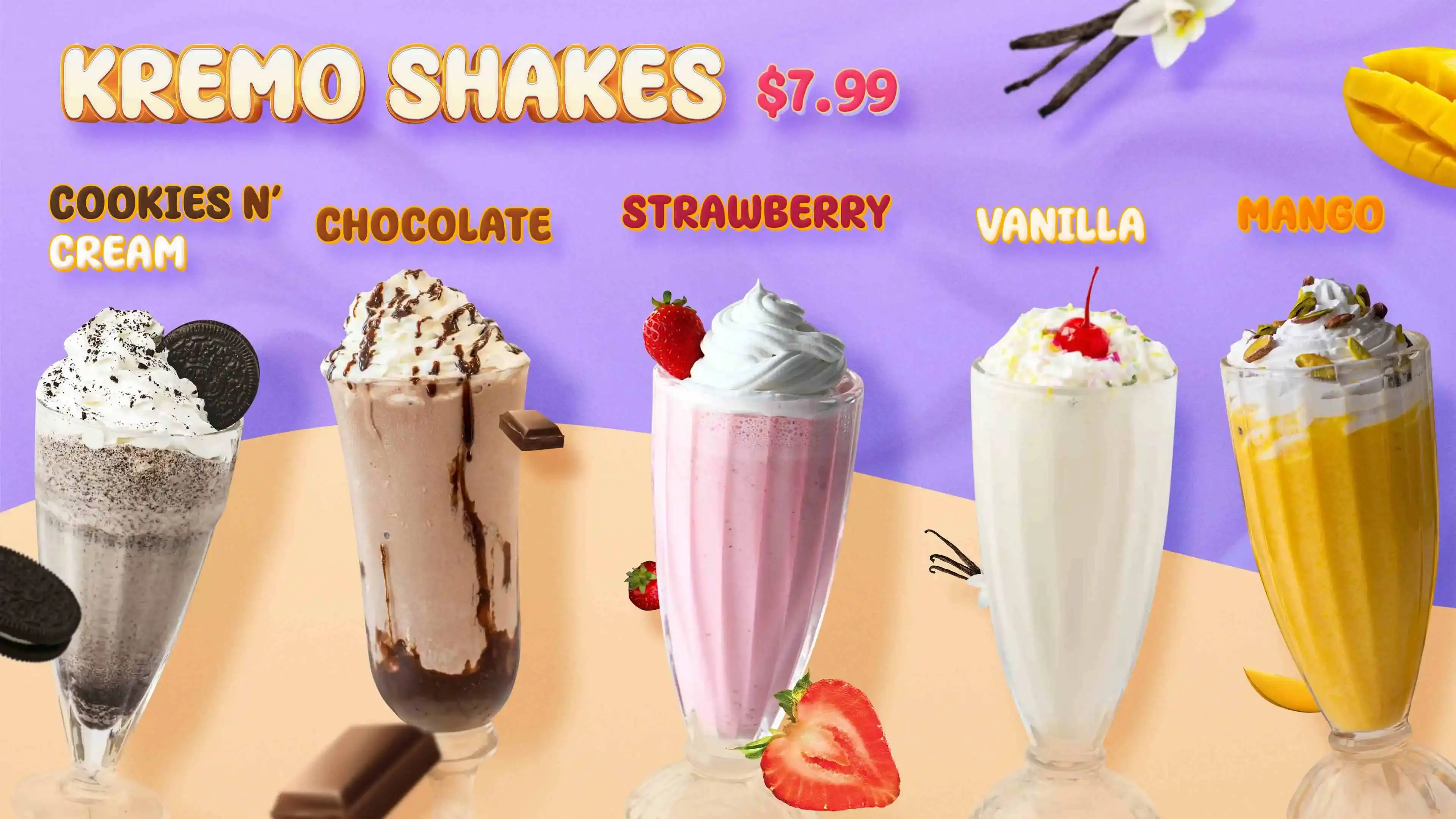 Kremo Shakes pricing list