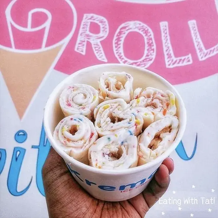 Rolled kremo ice cream